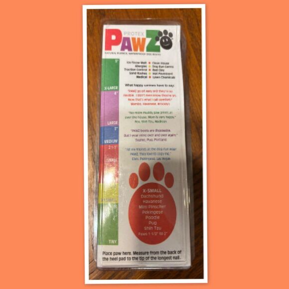 PAWZ Rubber Dog Boots - Package of 12 - Size X-Small - Picture 3 of 6